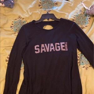 Savage Barbell white crop